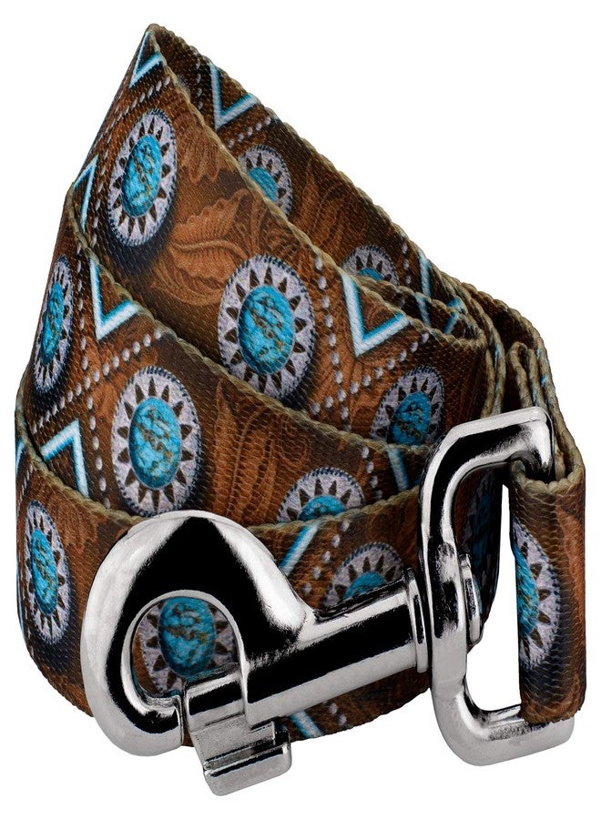 كانتري بروك ديزاين Country Brook Petz - مقود كلب Saddle Up - مجموعة ريفية وغربية تتميز بتصاميم ريفية (6 أقدام، عرض 1 بوصة) - Image 1